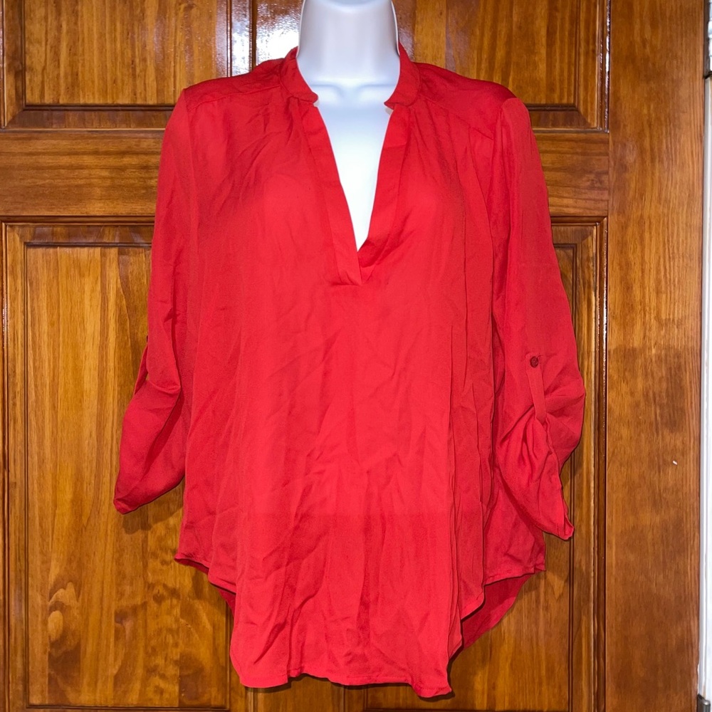 Red Sheer Blouse